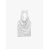 Kolsuz Halter Degaje Yaka Saten Bluz