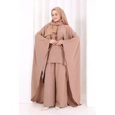 Kolyeli Tunik Pantolon Takım 8026 Somon