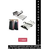 Kompakt Yer Tasarruflu Kemer Pantolon Eşarp Gardırop Dolap Içi 5 In 1 Hareketli Pantolon Askılığı - Çok Renkli
