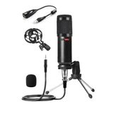 Kondansatör Stüdyo Mikrofonu - Mini Tripod Ve Ses Kartı İle