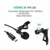 Konig K-YM3A Android Telefon Yaka Mikrofonu
