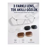 Kontrollü Değiştirilebilir Yapay Zeka Destekli Akıllı Gözlük Dahili Kameralı
