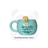 Köpek Figürlü Seramik Kupa 350 Ml