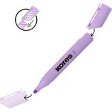 Kores Fosforlu Kalem - Pastel Mor