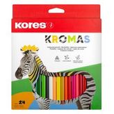 Kores Kuru Boya Kalemi Kromas Üçgen 24'lü