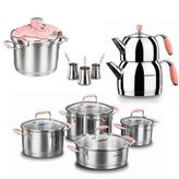 Korkmaz A1739-1 Flora Pembe 17 Parça Hiper Set