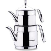 Korkmaz Nostaljia Midi Çaydanlık Takımı 1.6 lt - Inox - 2,5 L