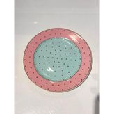 Kosova Pembe Puantiyeli Tekli Pasta Tabak 20 Cm