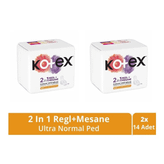 Kotex 2in 1 Regl Mesane Ultra Normal 2x14'lü Ped