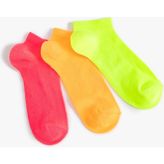 Koton 3'lü Çok Renkli Basic Patik Çorap Seti - 5 Yaş - Pembe