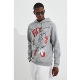 Koton 3WAM70113MK Erkek Gri Sweatshirt