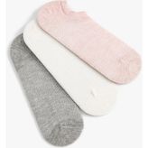 Koton Basic 3'lü Patik Çorap Seti Çok Renkli - Pembe