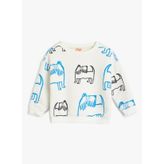 Koton Baskılı Erkek Ekru Sweatshırt 5WMB10218TK-A