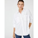 Koton Cepli Oversize Gömlek - 36 - Beyaz
