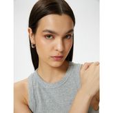 Koton Fitilli Atlet Halter Yaka Basic - Gri