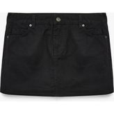 Koton Pamuklu Normal Bel Cepli Mini Denim Şort Etek - Siyah - 38