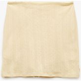 Koton Pamuklu Slim Fit Şortlu Mini Etek - Sarı - XL