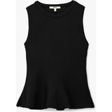 Koton Regular Fit Kolsuz Peplum Bluz - Siyah