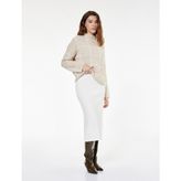 Koton Regular Fit Uzun Triko Etek - Ekru - S