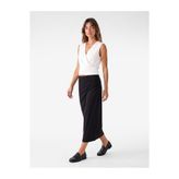 Koton Sandy Kumaş Slim Fit Drape Detaylı Midi Etek