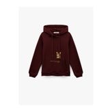 Koton Şardonlu Kanguru Cepli Kapüşonlu Kedi İşlemeli Sweatshirt