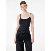 Koton Slim Fit Ip Askılı Atlet - Siyah