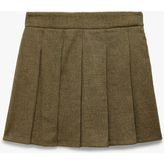 Koton Slim Fit Kalın Pileli Mini Etek - Yeşil - 42