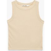 Koton Slim Fit Kolsuz Bisiklet Yaka Basic Bluz - Ekru - XS