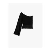 Koton Slim Fit Tek Omuz Tül Bluz