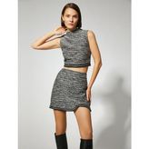 Koton Tüvit Crop Bluz Kolsuz - 36 - Siyah