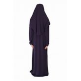 Koyu Mor Fermuarlı Namaz Elbısesı
