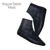 Koyun Derisi Mest Deri Çorap Mest