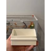 Kpln Store 3D Baskı Kuş Kafesi Banyo ve Yemlik Kabı Geniş Kuş Kafesi Su Kabı Kanarya Muhabbet Kuşu Kabı Beyaz