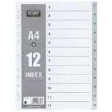 Kraf 1012 Plastik Seperatör1-12 Rakam (12'Li Paket)