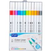 Kraf 12 Renk Color Liner Kalem Seti