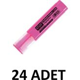 Kraf 24 Adet Pembe Fosforlu Kalem