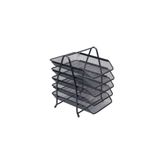 Kraf 5736224 Metal 5 Katlı Siyah 420G Perfore Evrak Rafı
