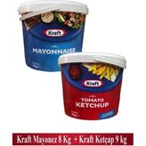 Kraft Ketçap 9 kg + Kraft Mayonez 8 kg