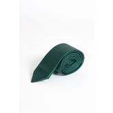 Kravatistan 5,5 cm Yeşil ince/slim Kravat Mendil Seti