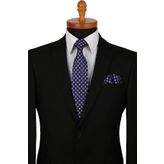Kravatkolik KK9315 Siyah Motif Desen Mendilli Klasik Kravat