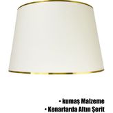 Krem Gold Şeritli Lambader Şapkası