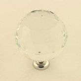 KRISTAL CAM DUGME KULP 40 MM. KROM