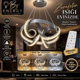 Kristal LED Avize (Gri) - Açık Gri