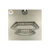 Kristal Taşlı 2Li Altıgen 3 Renk Modern Led Avize