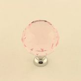 Kristal Taşlı Kulp Küre 30Mm Pembe