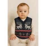 krm kerem bebe Geyik Desenli Bebek Süveter