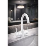 Krom Baston Beyaz Lavabo Mutfak Bataryası