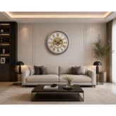 Krom Ivory Royale 70 x 70 cm Çarklı Duvar Saati