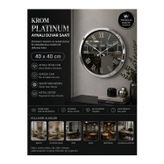 Krom Platinum Aynalı 40 x 40 Cm Duvar Saati