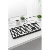 Kruxon Retro Daktilo Görünümlü Tk09 Kablolu Q Klavye